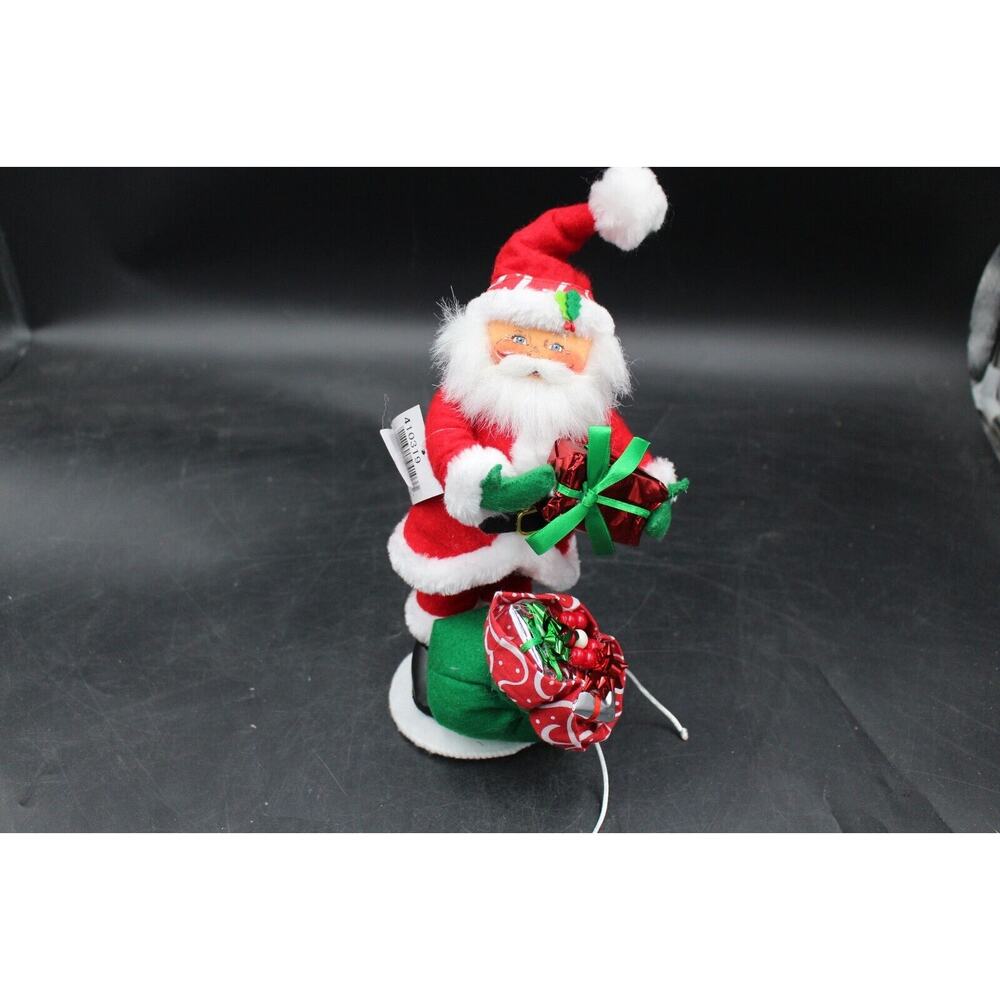 Annalee 2019 Christmas Swirl Santa Claus with Toybag 9" Doll Gift w/ Tag NEW